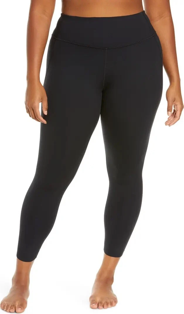 NEW Zella Studio Lite High Waist Pocket 7/8 Leggings - Black