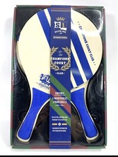 Brand New PADDLEBALL SET two blue paddles and balls THE CHAMPIONS COURT CLUB