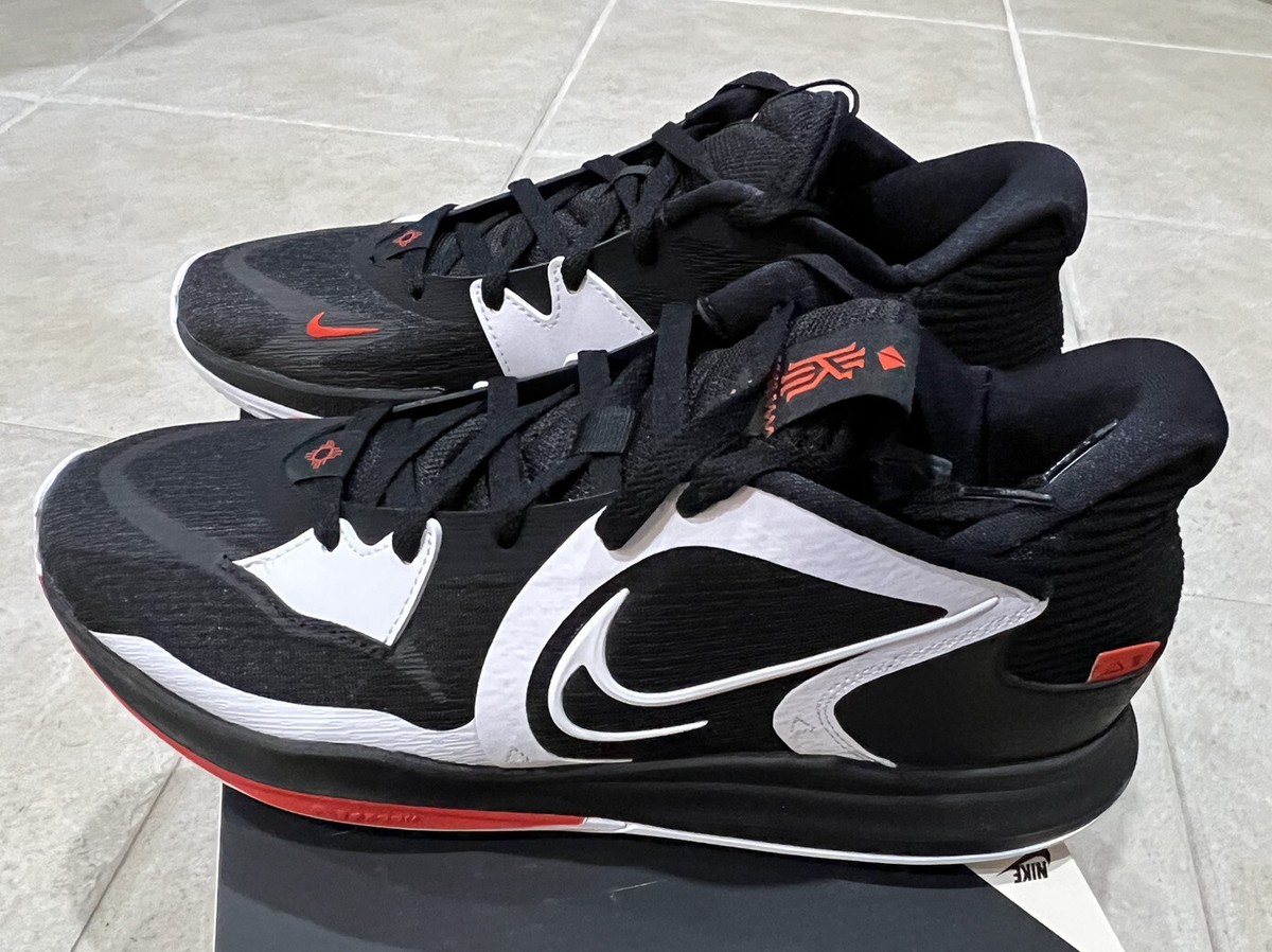 Nike Kyrie Low 5 Basketball Sneaker Black Bred Dominoes 