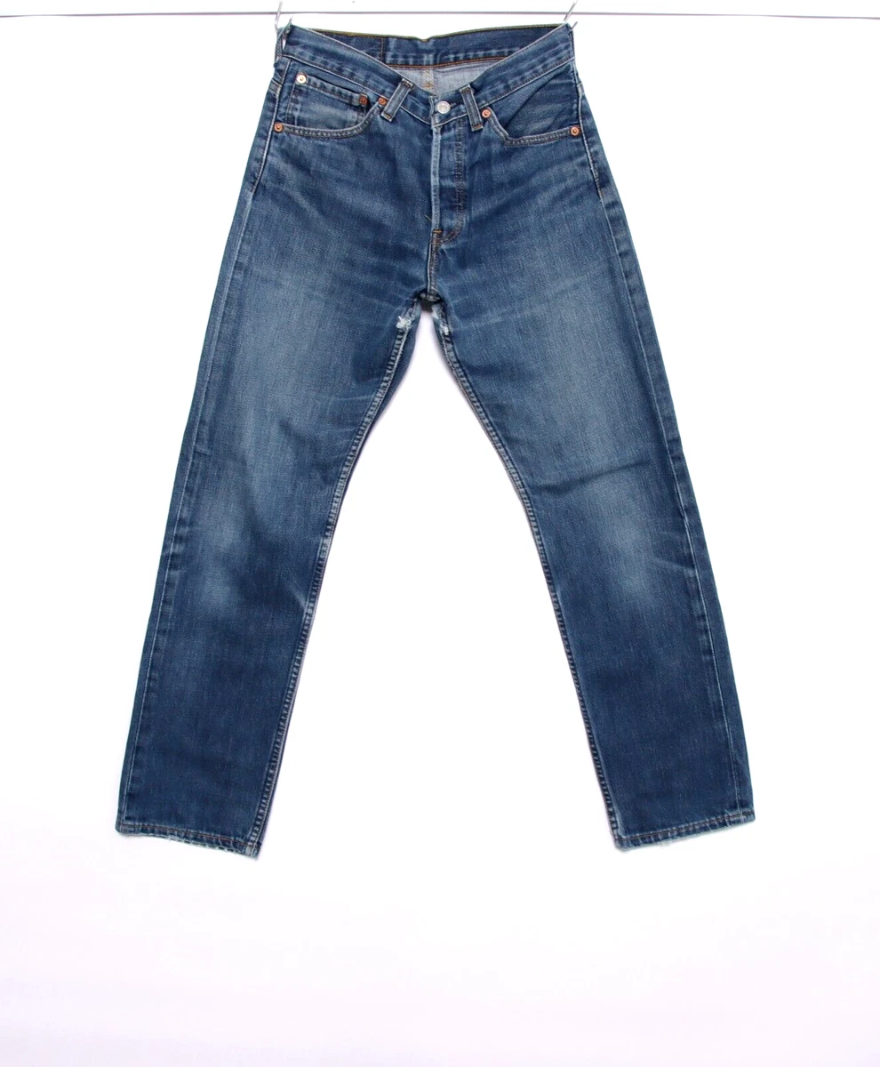 Jean Vintage Levi's 501 Années 80 - Taille W33 L38, Bleu Délavé, Coupe Droite - Occasion Très Bon état, Selvedge