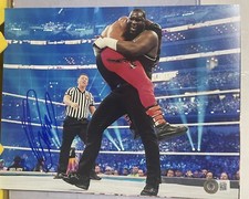 OMOS Signed Autograph 8x10 Photo WWE BAS BECKETT D3