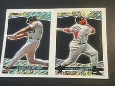 Box 55: Topps Black Gold UNCUT PANEL Mark McGwire Kirby Puckett