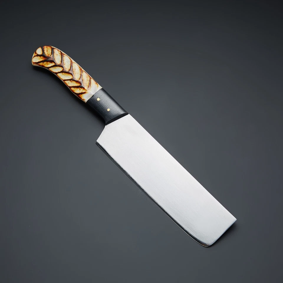 CUCHILLO CHEF ACERO INOXIDABLE personalizado hecho a mano con funda de cuero Foto 2 de 2