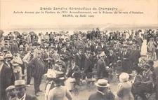 CPA 51 REIMS Gde SEMAINE AVIATION 1909 AUBADE DONNEE PAR LA FANFARE DU IVe ARRON