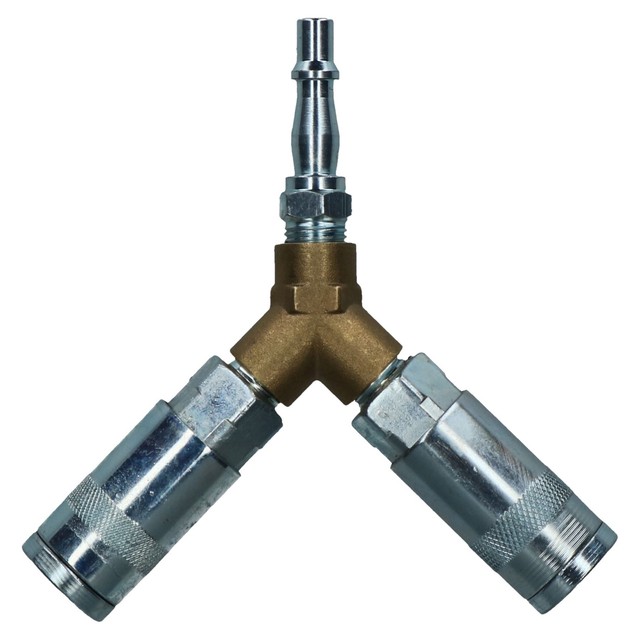 Airline Y Piece 3 Way Quick Release Fittings For Compressor Air Hose 1/