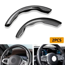 For Ford 15" Car Steering Wheel Cover Carbon Fiber Anti slip Accessories - 2PC