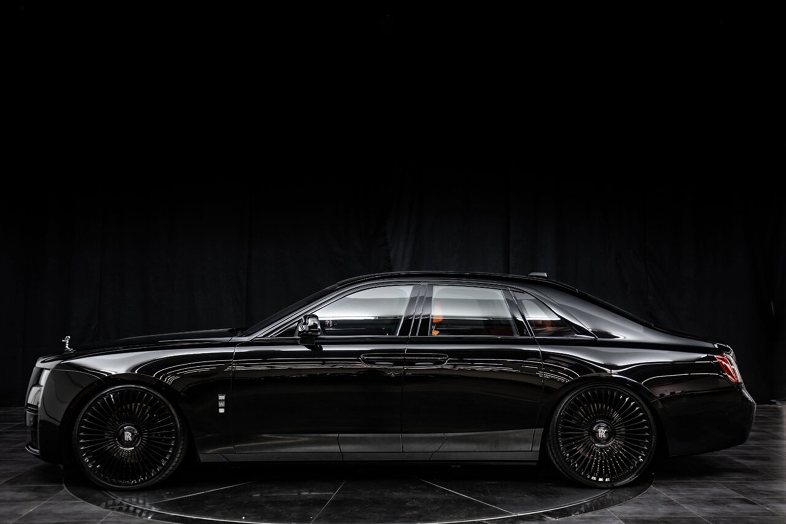 24" Forgiato Trimestre-M Gloss Black Concave Wheels Rims Fits Rolls-Royce Ghost