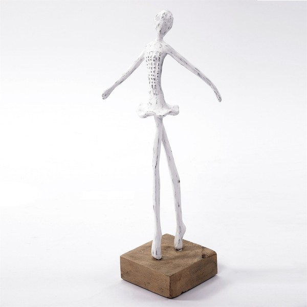 Ballett TÄNzerin Deko | Weiß |Ballerina Figur, Ballett Aufsteller, TäNzer Statue-image