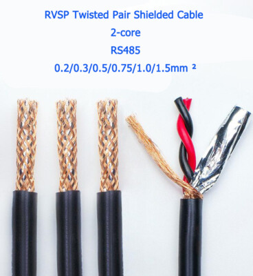 0,2/0,5/1/1,5mm² RVSP Twisted Pair geschirmtes Kabel 2-adrig RS485 Signalleitung