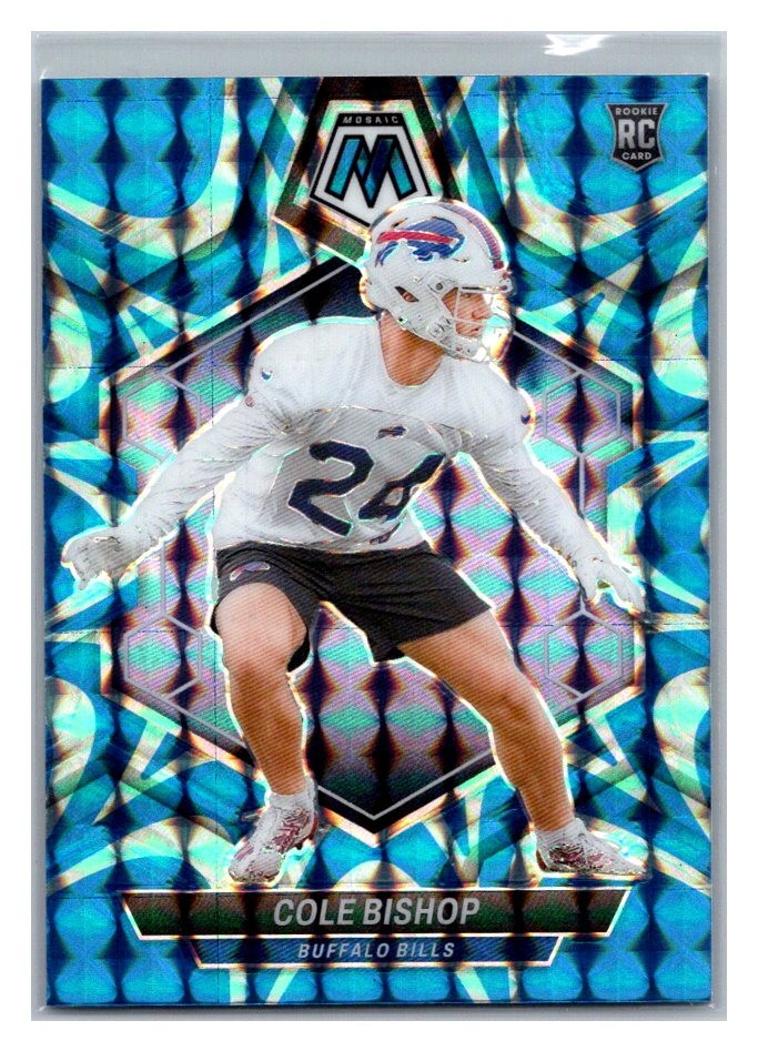 2024 Panini Mosaic - Rookies Cole Bishop #356 Reactive Blue Prizm (RC) TD0801