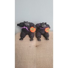 Vintage 1990s Russ Berrie Li  l Treaters  Trick  Black Cat Plush Set of 2  ...