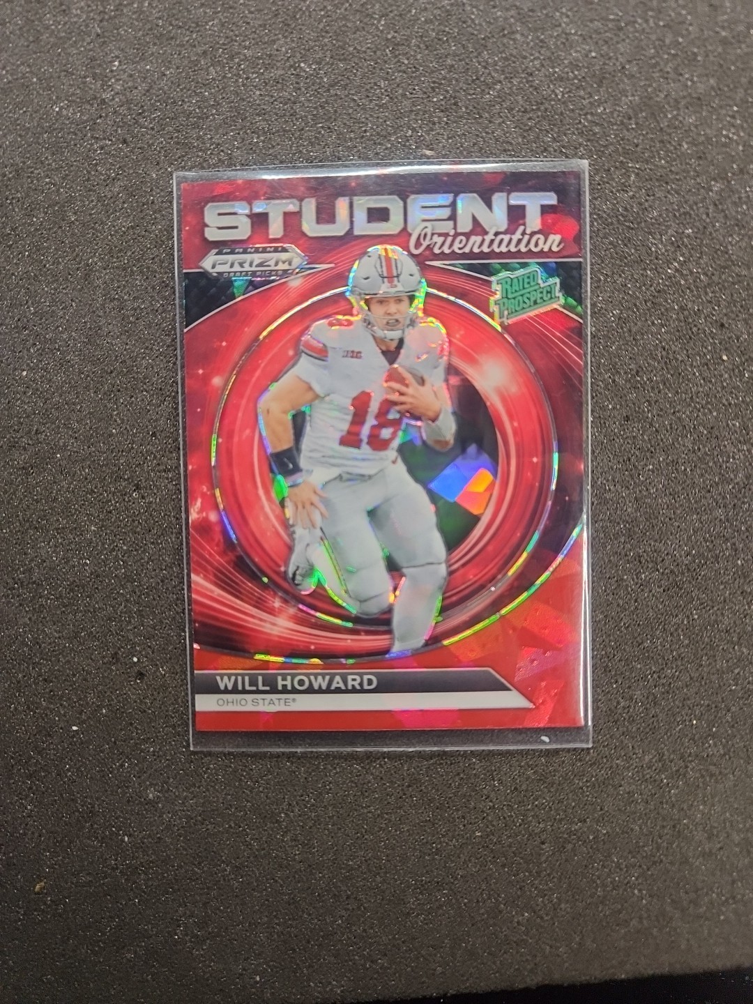 2024 Panini Prizm Draft Picks - Student Orientation Will Howard Red Ice Prizm