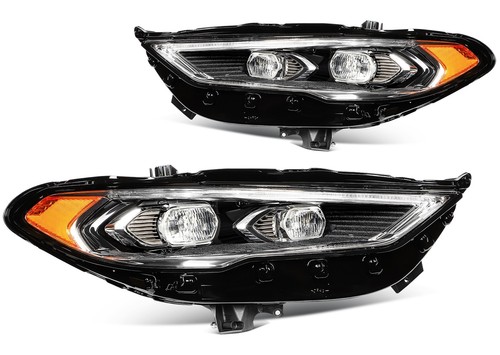 Driver Left Side Full LED Projector Headlight For 2017-2020 Ford Fusion – Black Housing, DOT/SAE