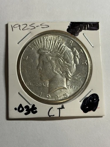 1925-S Peace Silver Dollar AU/UNC Tough Date