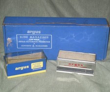 Vintage Argus Slide Magazines 6 Trays in Original Box
