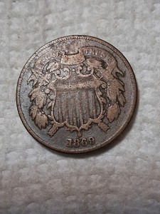 1869 Two Cent Piece In F/VF Condition In My Opinion. #496
