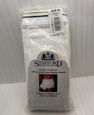Vtg Stafford Comfort Collection Men's Full Cut Briefs Size 40  NEW  NOS