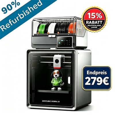 【Refurbished】 ANYCUBIC 3D Drucker Kobra S1 Combo Pla Mehrfarben Printing