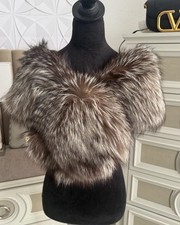 Silver Fox Fur Stole Shawl