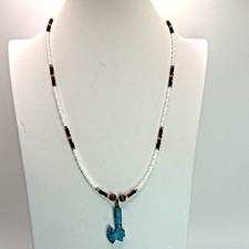 Handmade Southwestern Theme BOHO Natural Stone Fashion Statement Necklace 20  