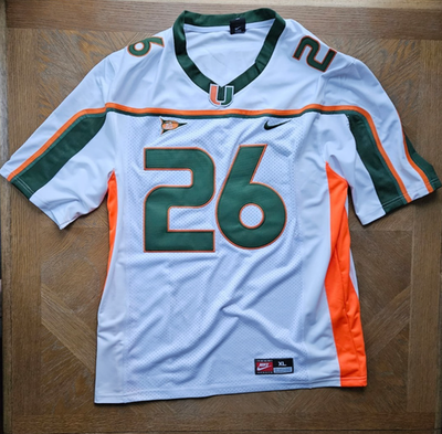 #ad Sean Taylor #26 Miami Hurricanes OG Throwback Sewn MEN Jersey WHITE NCAA CFP 🏈 $149.99