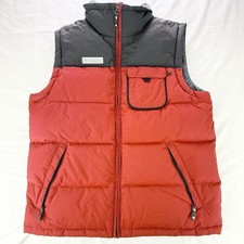 Columbia Puffer Vest Youth 18/20 XXL Red Black Jacket Full Zip Outdoor
