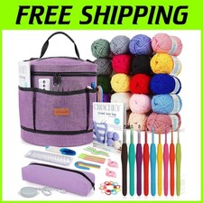 Crochet Hook Set  Yarn Kit for Adults - Purple Theme