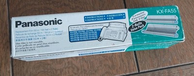 Genuine Panasonic KX-FA55 Fax Ink Replacement Film Cartridges 2 Roll Value Pack