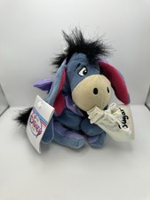 Disney Winnie the Pooh Sugar Plum Fairy Eeyore Plush 7" Bean Bag - With Tag NWT