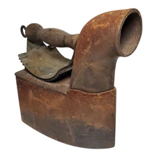 Antique 19th C. Coal Burning Chimney Sad Iron 7"x8"