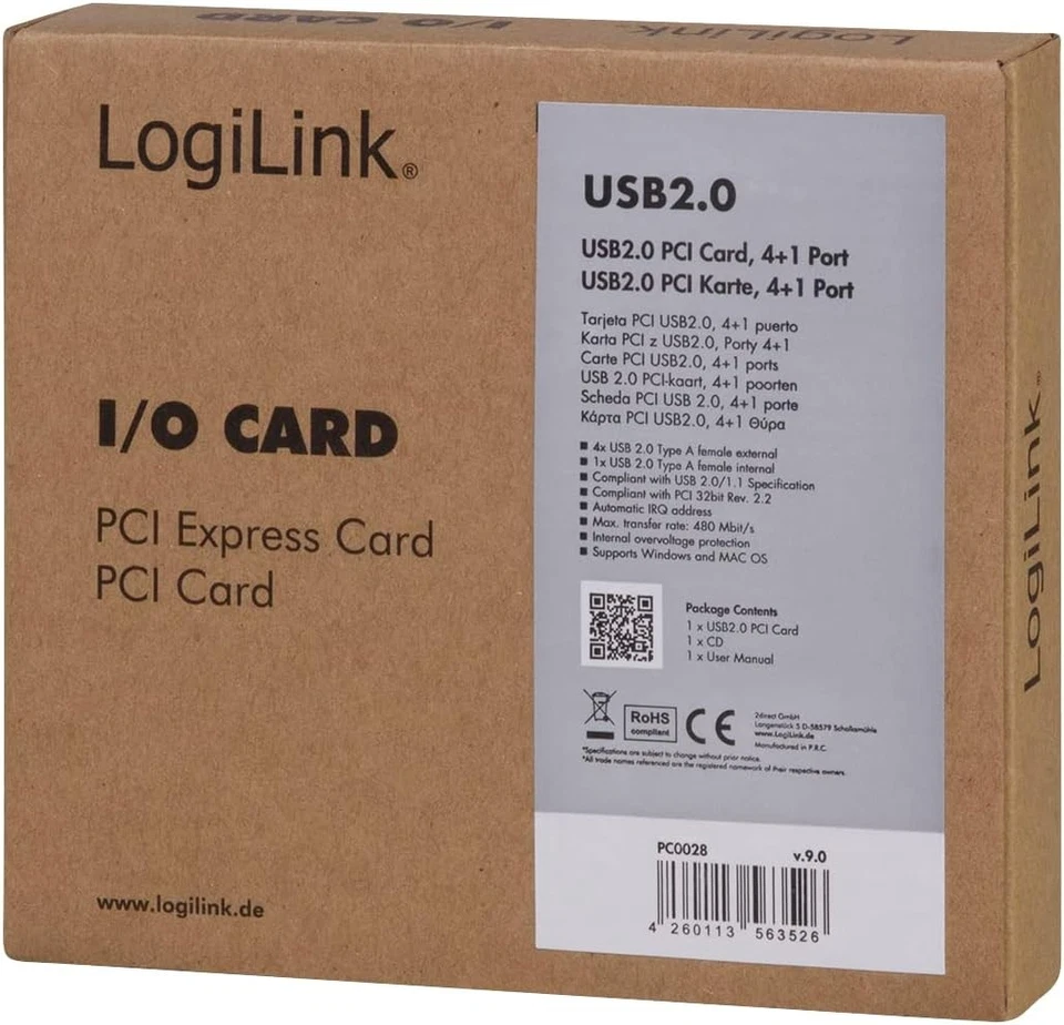 LogiLink USB 2.0 PCI Add-on Card 4+1 Port - Imagen 4 de 4