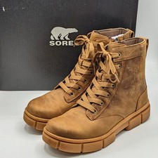 SOREL Explorer STRT Lace Women's Stylish Waterproof Boot Velvet Tan/Gum NEW