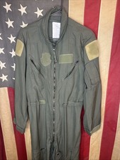 42 R - Army USAF Pilot Flyers Coveralls Flight Suit CWU-27P Green FR D420