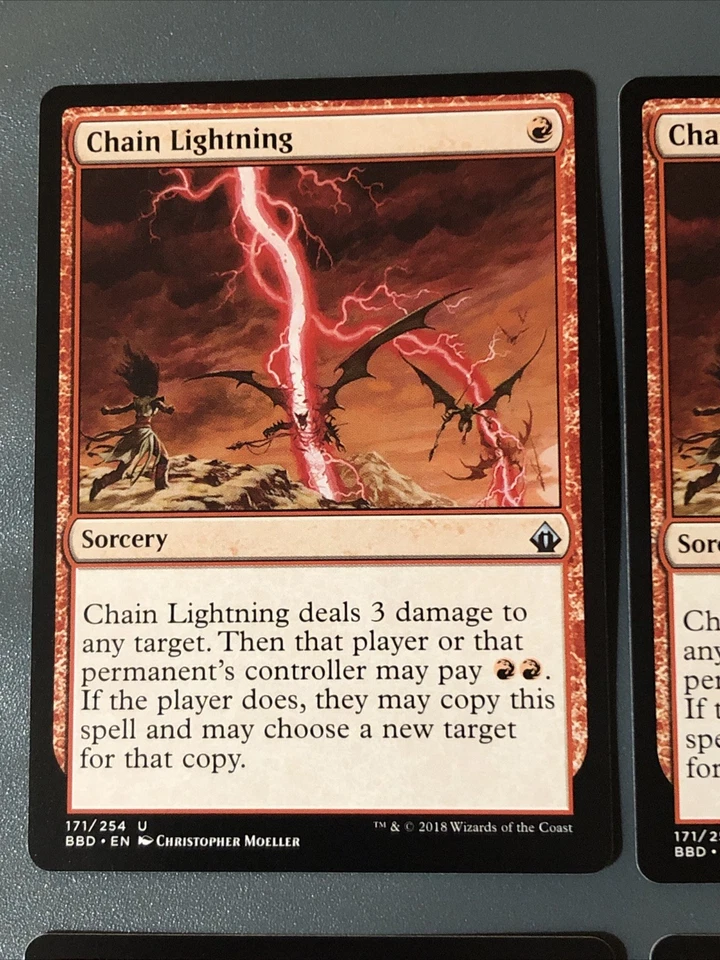 Chain Lightning X4 Battlebond NM Condition See Front/back Pics - Image 4 of 4