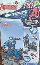 Marvel AVENGERS Magnetic Characters: Double Sided Adventure Set & 23 Magnets