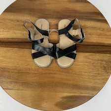 New NWOB Girls Little Kids Tucker + Tate Tarya Black Strappy  Sandals Size 10 C