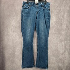 Levis Denizen Curvy Skinny Straight Stretch Blue Denim Pants Jeans 18M