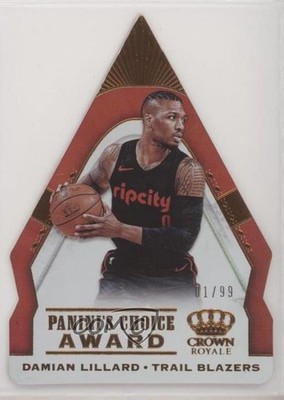 2018-19 Panini Crown Royale Panini's Choice Award 1/99 Damian Lillard #35 0q0