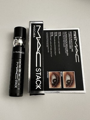 M·A·C Stack SuperStack Mega Brush Mascara In Black .27oz/8ml Travel Size NIB