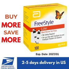 FreeStyles Lites Blood Glucose Diabetic Test Strips 100ct EXP: Jan. 2027