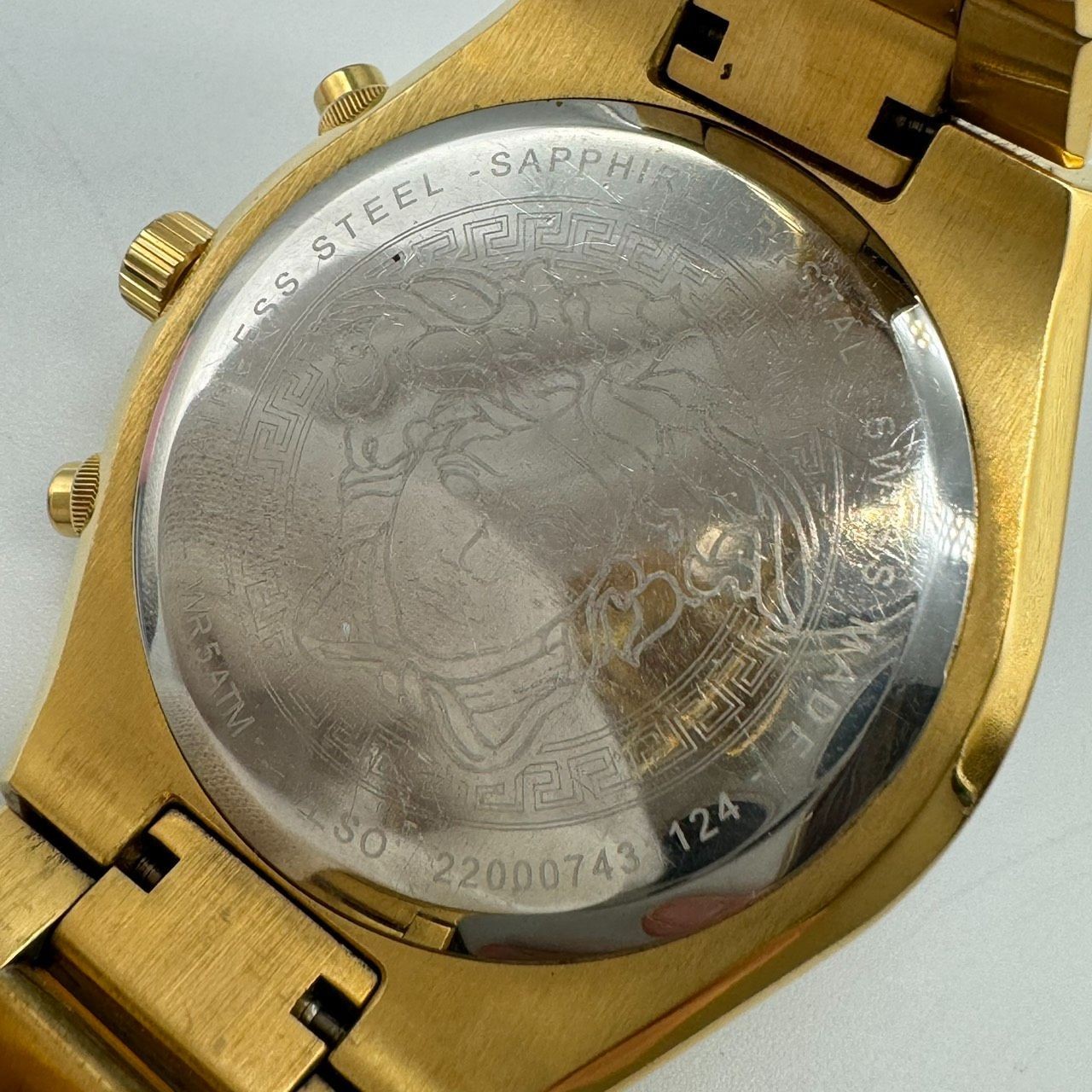 Versace Men's Sporty Greca Quartz Chronograph Watch Used From Japan thumbnail 10