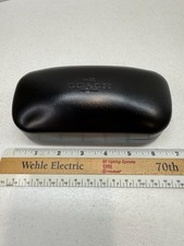 Genuine Coach New York Hard Clamshell Black Eyeglass Case No Cleaning Cloth