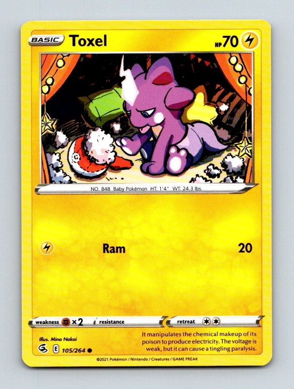 Toxel (105) 105/264 Common SWSH08: Fusion Strike Pokemon Near Mint