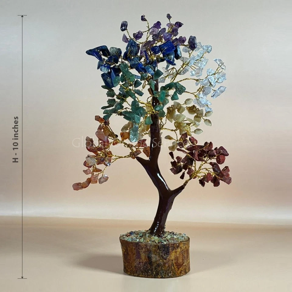 Sieben Chakra Kristall Baum Heilung Edelstein Baum des Lebens Reiki Energie Baum - Bild 2 von 4