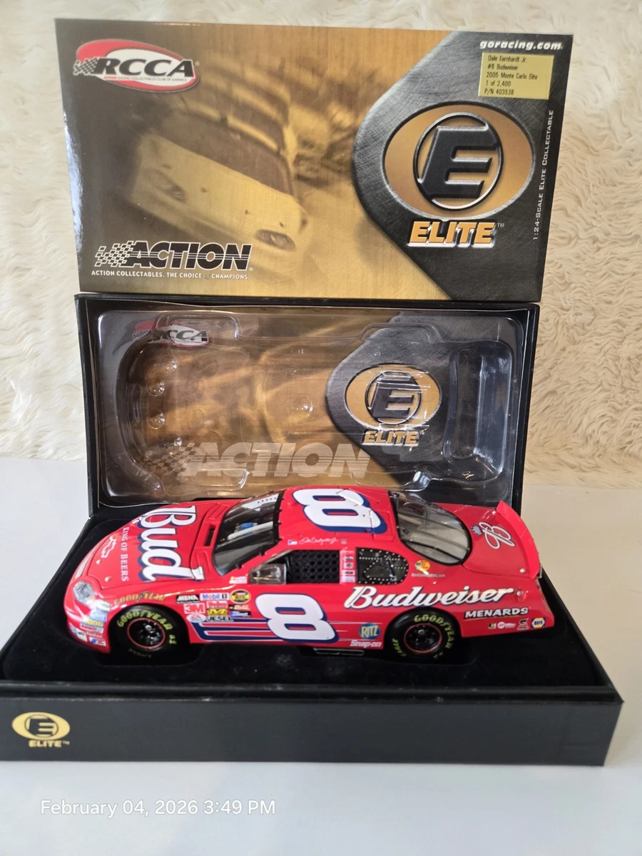 Miniature Dale Earnhardt Jr #8 Budweiser, 1:24, Elite, NASCAR 2005, Sous Boîtier