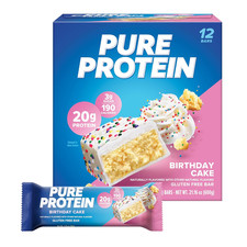 Birthday Cake Protein Bars 20G Protein, 3G Sugar, 190 Calories 12 Count L...