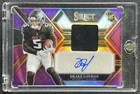 DRAKE LONDON 2022 PANINI SELECT ROOKIE PURPLE PRIZM RC JERSEY AUTO 18/49