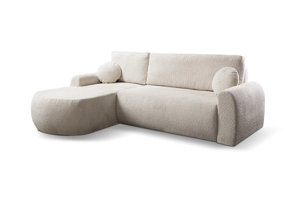 Sofa Bed Corner Grey, Left or Right side Black  Jazz Free Delivery - Image 3 of 4