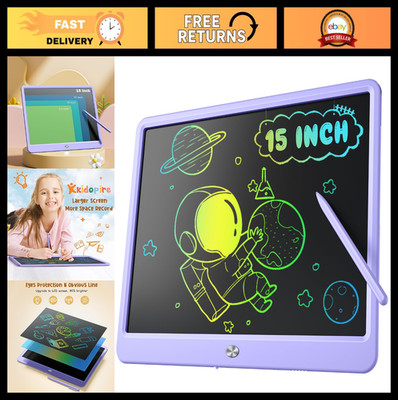 15'' LCD Writing Tablet for Kids - Colorful Doodle Board, Erasable Drawing Pad, L