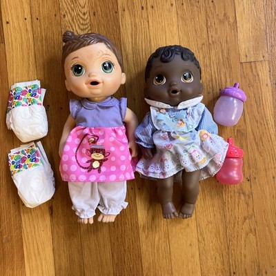Hasbro Baby Alive Sip 2017 AA African american & 2016 Bindi Lot 2 Dolls